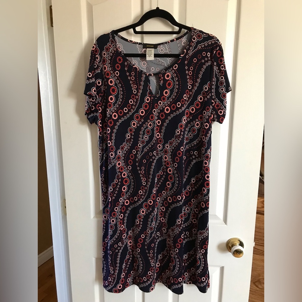 ESPRESSO Navy/orange/white Dress